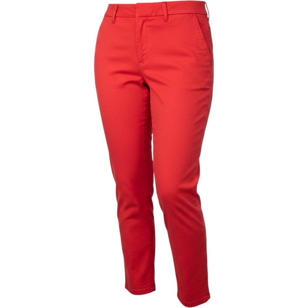 Crown & Ivy Capris Womens 16 Red Stretch Straight Leg Crop Pants
